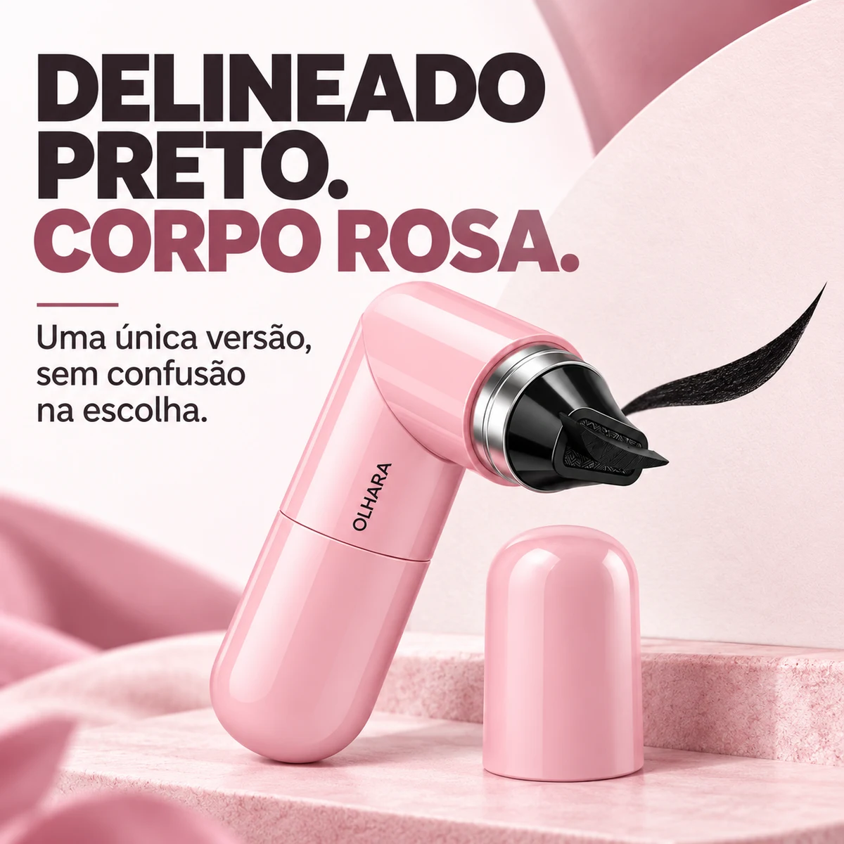 Delineado preto e corpo rosa: versão única da oferta